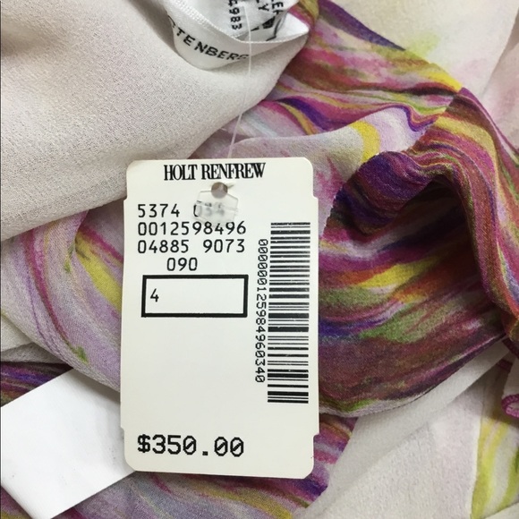 Diane Von Furstenberg Handkerchief Style wrap skirt with coloured sashes NWT 🔴 - Picture 12 of 13